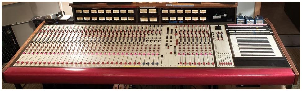 Vintage Quad Eight recording console used on legendary albums